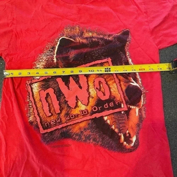 Vintage 90s WCW NWO Wolfpac Wrestling Shirt Too Sweet Nash, Hogan, Sting  Sz M - Picture 2 of 11